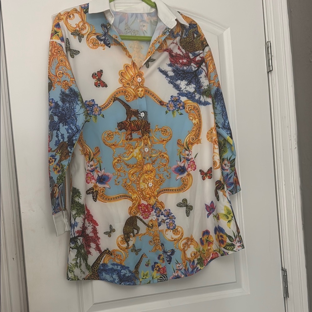 Multicolor Printed Women's Top